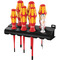 Wera 160 iS/7 Rack Screwdriver Set, Single-pole Phase Tester and Rack - 7pc  With reduced blade diameter
