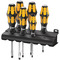 Wera 932/918/6 Screwdriver set Kraftform Chisel Driver and Rack, 6pc