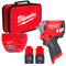 Milwaukee M12FIW38-202B 12v Fuel Impact Wrench Set, with 2 x 2Ah Batts, Charger & Bag