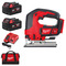 Milwaukee M18BJS-502B Compact Jigsaw Kit (2 x 5.0AH Batteries, Charger and Bag)