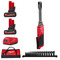 Milwaukee M12FPTR-0 12v Fuel Inside Pass Through Ratchet Kit - 2 x 5.0ah High Output Batteries, Charger & Bag