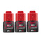 Milwaukee M12B2 12V 2.0Ah RedLithium Batteries (Triple Pack)