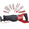 Milwaukee M18FSX-0 18V Fuel Sawzall (Body Only) & 13 Piece Sawzall Blade Set 