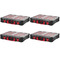 Milwaukee 4 X 4932464082 Packout Organiser Case - Pack of 4 