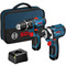 Bosch 12v Twin Kit GSB 12v-15 Combi Drill & GDR 12v-105 Impact Driver 2x2ah Batteries 06019A6979