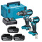 Makita DLX2283TJ3 18v Brushless Kit - DHp485 Hammer Drill + DTD153 Impact c/w 3 x 5ah Batteries