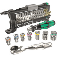 Wera Tool-Check PLUS - Ratchet, Bits, Sockets and a Bit Holding Screwdriver -  39 pc