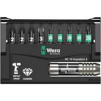 Wera Bit-Check 10 Impaktor 4, Holder and Bits PZ/TX, 10pc