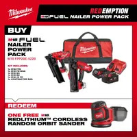Milwaukee M18FPP2BE-522B 18v Twin Nailer Kit M18FFN/M18FN16GA Framing/16G Angled