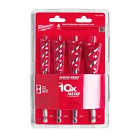Milwaukee 4932479477 4pc Speed Feed Wood Drill Bit Set