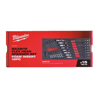 Milwaukee 4932479829 Maxbite Flex Head Ratcheting Spanner Set Foam Insert