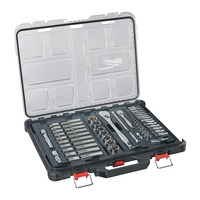 Milwaukee 4932493661 63pc 1/4" & 1/2" Ratchet and Socket Set in a Slim Packout Case 