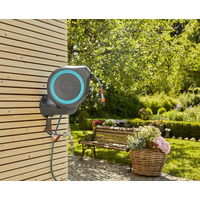 Wall-mounted Automatic Hose Reel Gardena RollUp S 15m Blue