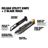 Toughbuilt H4S2-03 Reload Utility Knife + 2 Blade Mags