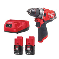 Milwaukee M12FPD-202X 12v M12 Fuel Sub Compact Percussion Drill Kit - 2 x 2.0ah Batteries