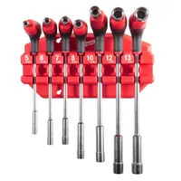 Milwaukee 4932498704 7 Piece Comfort Grip Nut Driver Wrenches Set With Rack