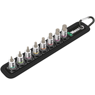 Wera Belt A 2 Zyklop In-Hex-Plus Bit Socket Set with Holding Function, 1/4" Drive, 8pc