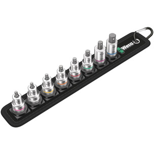 Wera Belt B Imperial 1 Zyklop In-Hex-Plus Bit Socket Set with Holding Function, 3/8" drive, 8 pieces 