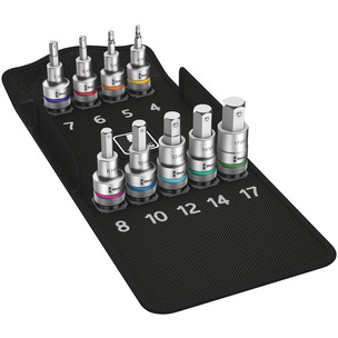 Wera 8740 C HF 1 Zyklop bit socket set with 1/2" drive, with holding function, 9 pieces 
