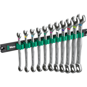 Wera 9630 Magnetic Rail 6000 Joker 1 Ratcheting Combination Wrenches Set