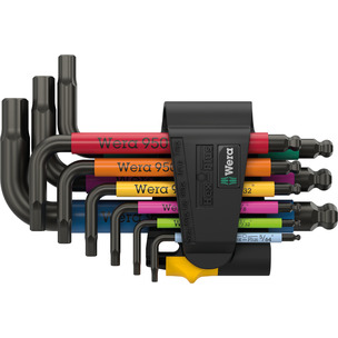 Wera 950/9 Hex-Plus Multicolour Imperial 3 L-key Set, Imperial, BlackLaser