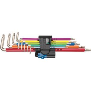 Wera 3967/9 TX SXL Multicolour HF Stainless 1 L-key set with holding function, stainless, 9 pieces