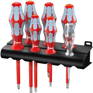 Wera 3160 i/7 Screwdriver Set, Stainless and Rack, 7pc
