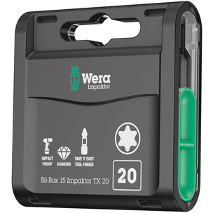 Wera Bit-Box 15 Impaktor TX, TX 20 x 25 mm, 15pc