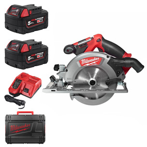 Milwaukee M18CCS55-502C 18v Fuel 165mm Circular Saw Kit - 2 x 5ah Batteries