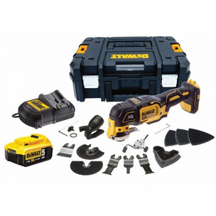 DeWalt DCS355P1 18V XR Brushless Multi-Tool with Accessory Kit (1 x 5.0Ah Battery and Case)
