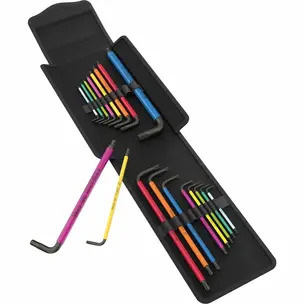 Wera 05133287001 Big Pack Multicolour L-Key Hex Socket Screws Metric Set - 19 Piece