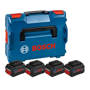 Bosch Procore 18v Battery Starter Set - 4 x 5.5ah Batteries in L-Boxx 1600A02A2U