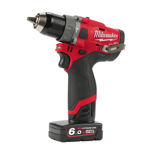 Milwaukee M12FPD-602X 12V Fuel Percussion Drill with Charger (2 x 6.0Ah RedLithium-Ion Batteries)