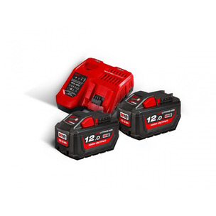 Milwaukee M18HNRG-122 18V 12.0Ah RedLithium-Ion High Output Batteries (Twin Pack) + Charger