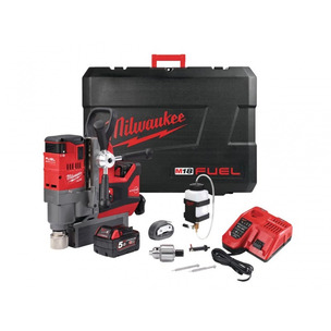 Milwaukee M18FMDP-502C 18V Magnetic Drill Press Kit (2 x 5.0Ah RedLithium-Ion Batteries, Charger & Case)