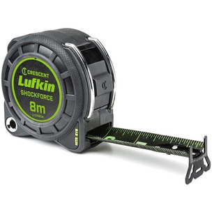 Crescent Lufkin L1125BCM 8m Shockforce Night Eye Dual Sided Tape Measure (8m x 3cm)