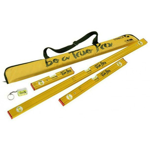Stabila 80AS/SET 5 Piece True Pro Spirit Level Set (120cm, 60cm, 30cm, Keyring & Bag)