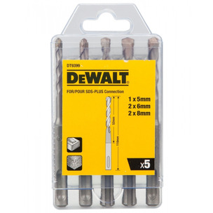 DeWalt DT9399 5 Piece SDS+ Drill Bit Set (5mm - 8mm)