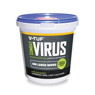 V-TUF LARGE TUB OF WIPES (500) ANTI-VIRAL/ANIT-BACTERIAL
