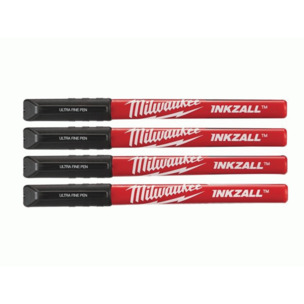 Milwaukee 48223164 Imkzall Ultra Fine Tip Pens - Black (Pack of 4)