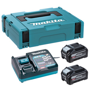 Makita 1911C9-1 40v Max Power Source Kit - 2 x BL4040F 4.0ah Batteries, Charger and Makpac Case 
