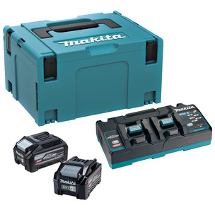 Makita 1911E7-9 40v XGT Power Source Kit - 2 x BL4040F Batteries & Twin Charger in Makpac Case 