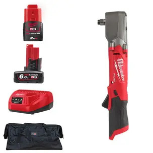 Milwaukee M12FRAIWF12-622X 12V Fuel 1/2" Right Angle Impact Wrench Kit - 6.0ah & 2.0ah Battery, Charger & PTM Bag