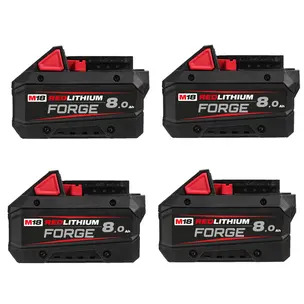 Milwaukee M18FB8 18v Forge 8ah Battery - 4 Pack