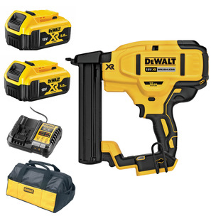 Dewalt DCN681N 18V Cordless XR Brushless 18Ga Narrow Crown Stapler Kit - 2 x 5.0ah Batteries, Charger & Bag