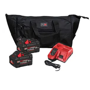 Milwaukee M18 8.0ah Forge Energy Bundle In PTM Bag - 2 x M18FB8, Fast Charger in Bag