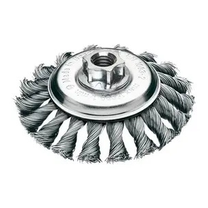 Milwaukee Conical Brushes For Small Angle Grinder Knotted - 0.5mm Wire Gauge, 12mm Height