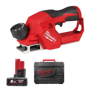 Milwaukee M12BLP-0X 12v Planer Naked in Case & 6.0ah Battery