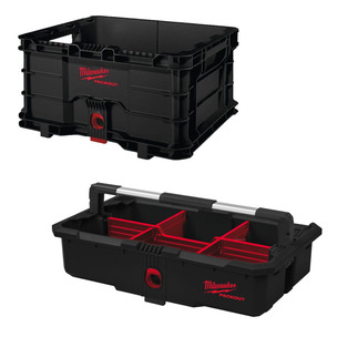 Milwaukee Packout Crate and Tool Tray Bundle - 4932471724 Packout Crate & 4932480625 Tool Tray