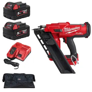 Milwaukee M18FFN-0 18V Framing Nailer Kit - 2 x 5.0ah Batteries, Charger & PTM Bag